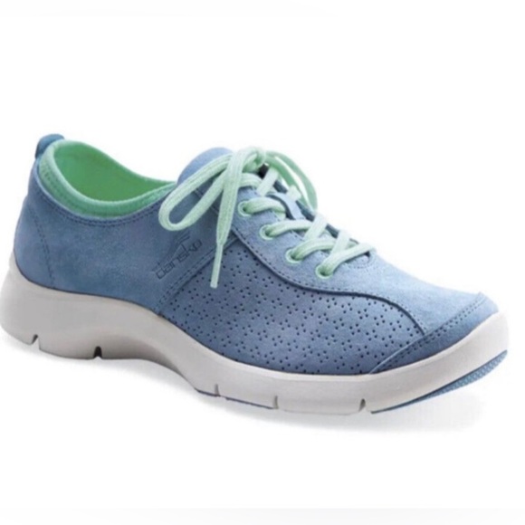 Dansko Shoes - Dansko Sedona Collection Blue Elise Suede Lace-Up Shoes Sneakers Size 39